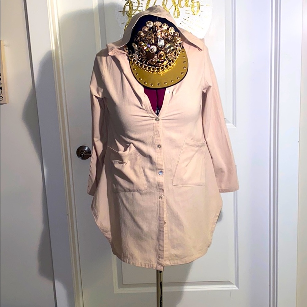 “Gently Worn” Tan Hooded jacket